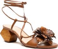 ASHLEY KAHEN Orchid Ankle Wrap Sandal