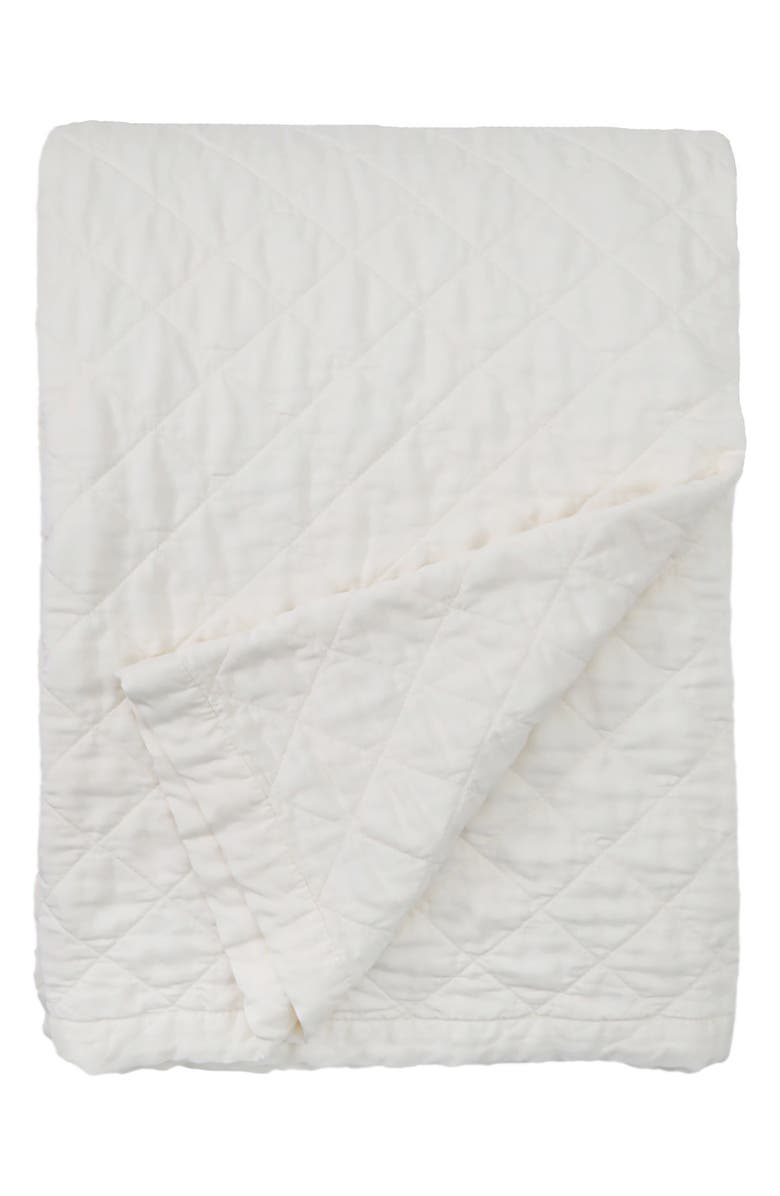 Pom Pom at Home Monaco 300-Thread Count Sateen Coverlet, Main, color, Ivory