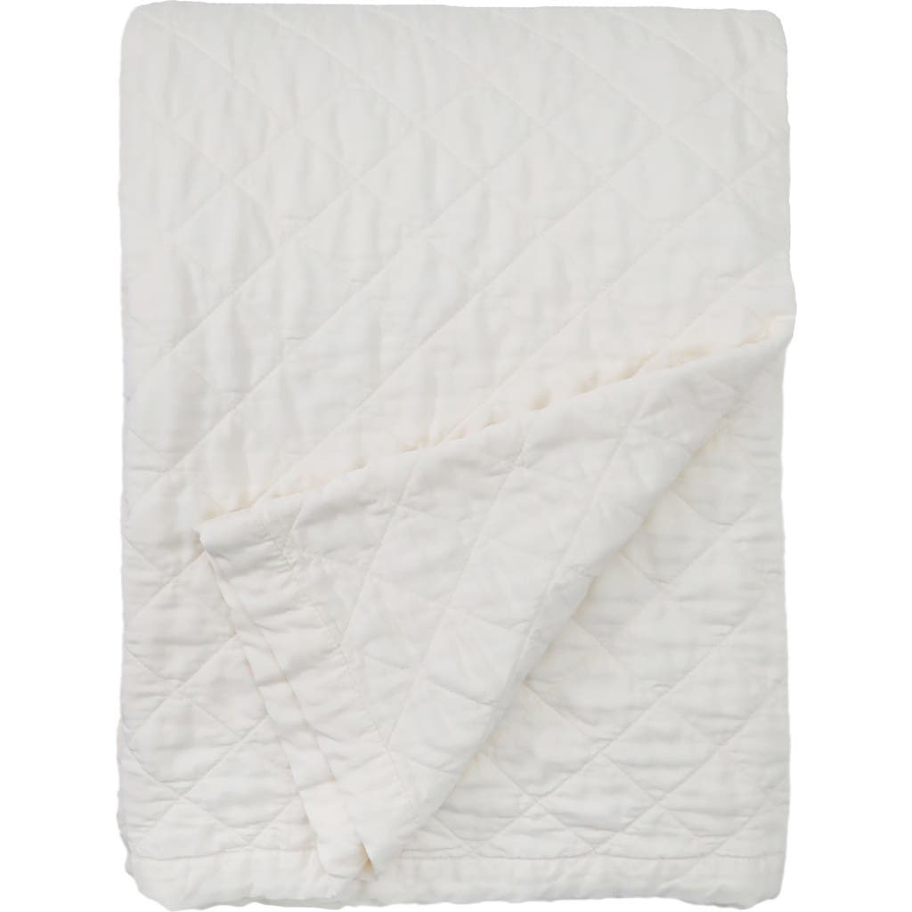 Pom Pom At Home Monaco 300-thread Count Sateen Coverlet In Ivory