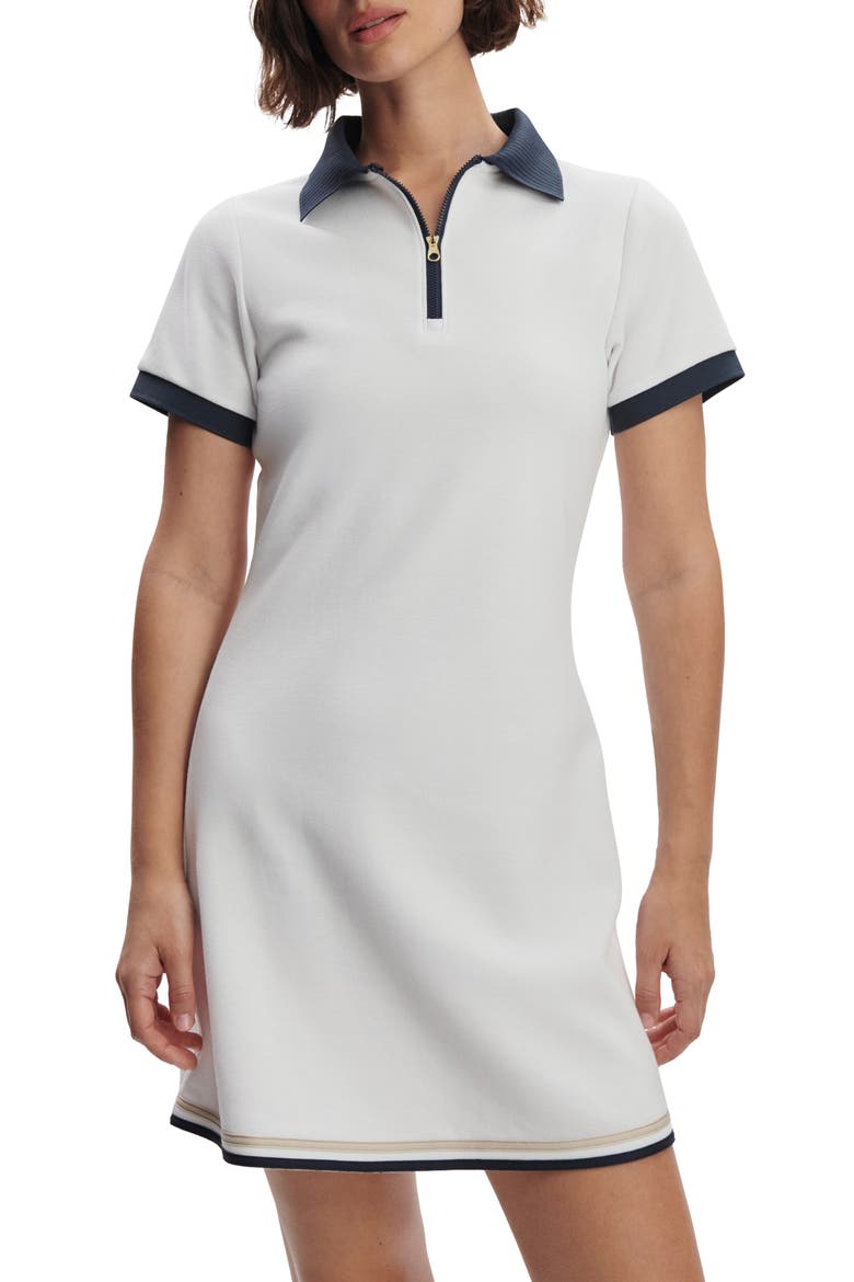 Valentina Court Dress & Shorts Set, Alternate, color, WHITE/ BLUE NIGHTS