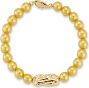 CHLOE AND MADISON Goldtone Beaded Bracelet