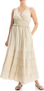 MAX STUDIO Empire Waist Tiered Maxi Dress