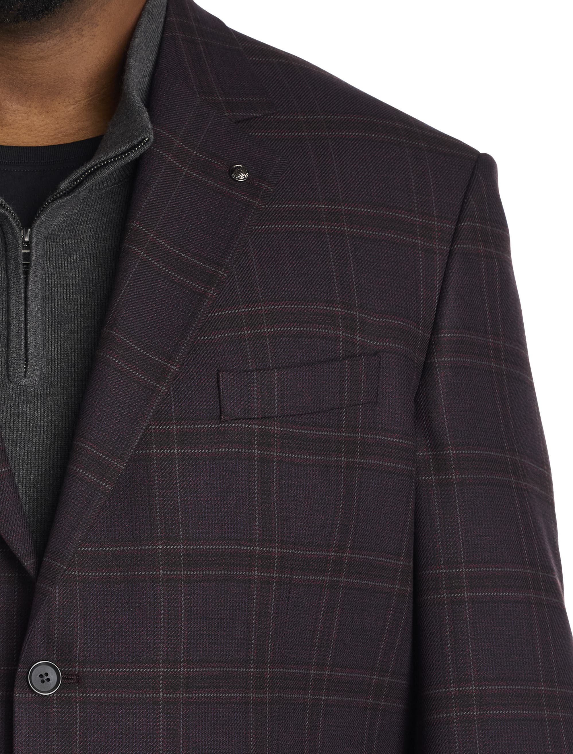 Big & Tall Windowpane Sport Coat - image 2