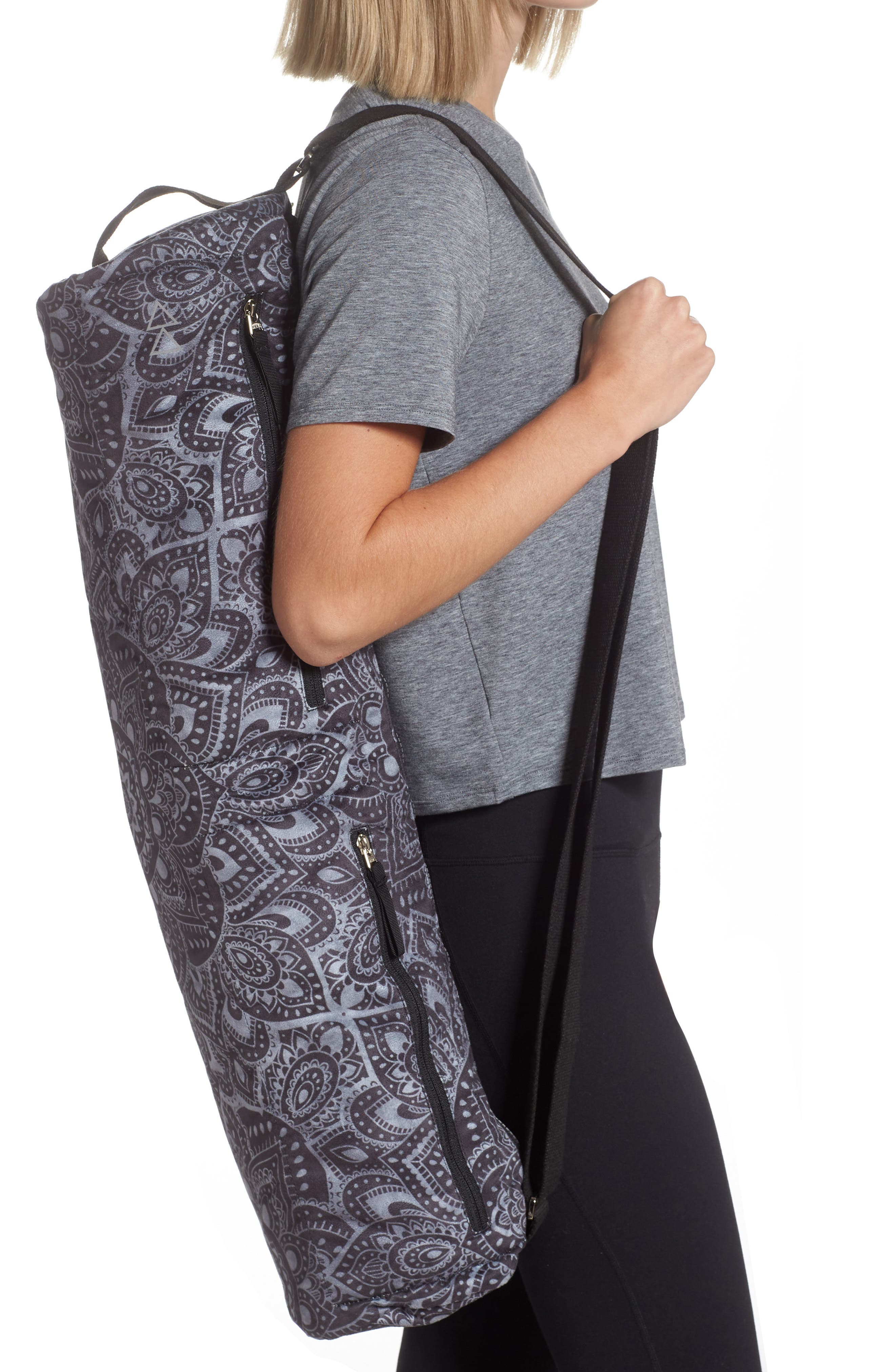 Yoga Mat Bag, Alternate, color, MANDALA CHARCOAL