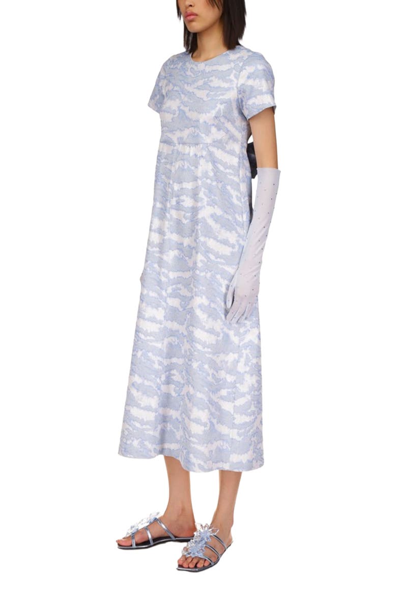 Sauvage Jacquard Dress, Alternate, color, Powder Blue Multi