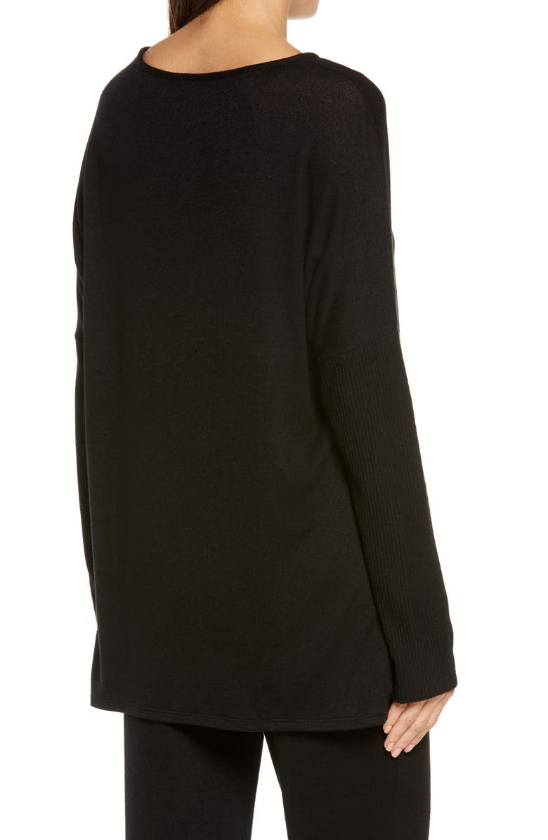 Natori V-Neck Knit Tunic, Alternate, color, 