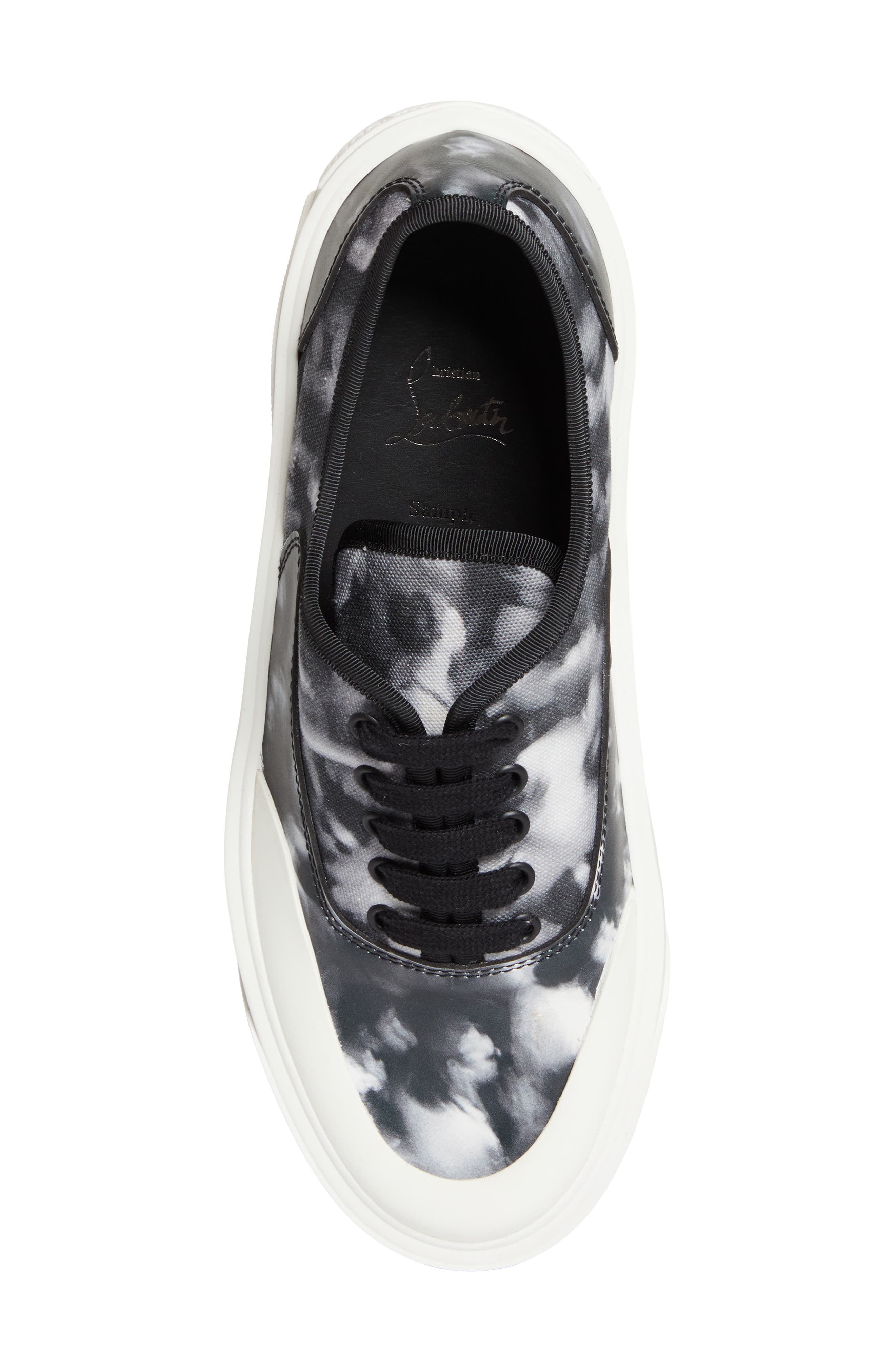 Christian Louboutin Moises Print Tactical Skate Sneaker, Alternate, color, B030-Black White