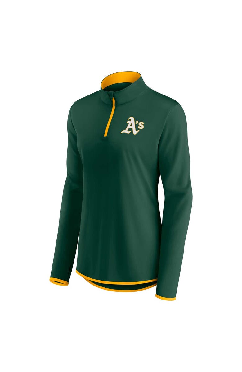 FANATICS Women's Fanatics Branded Green Oakland Athletics Corner Quarter-Zip Top, Alternate, color, Green