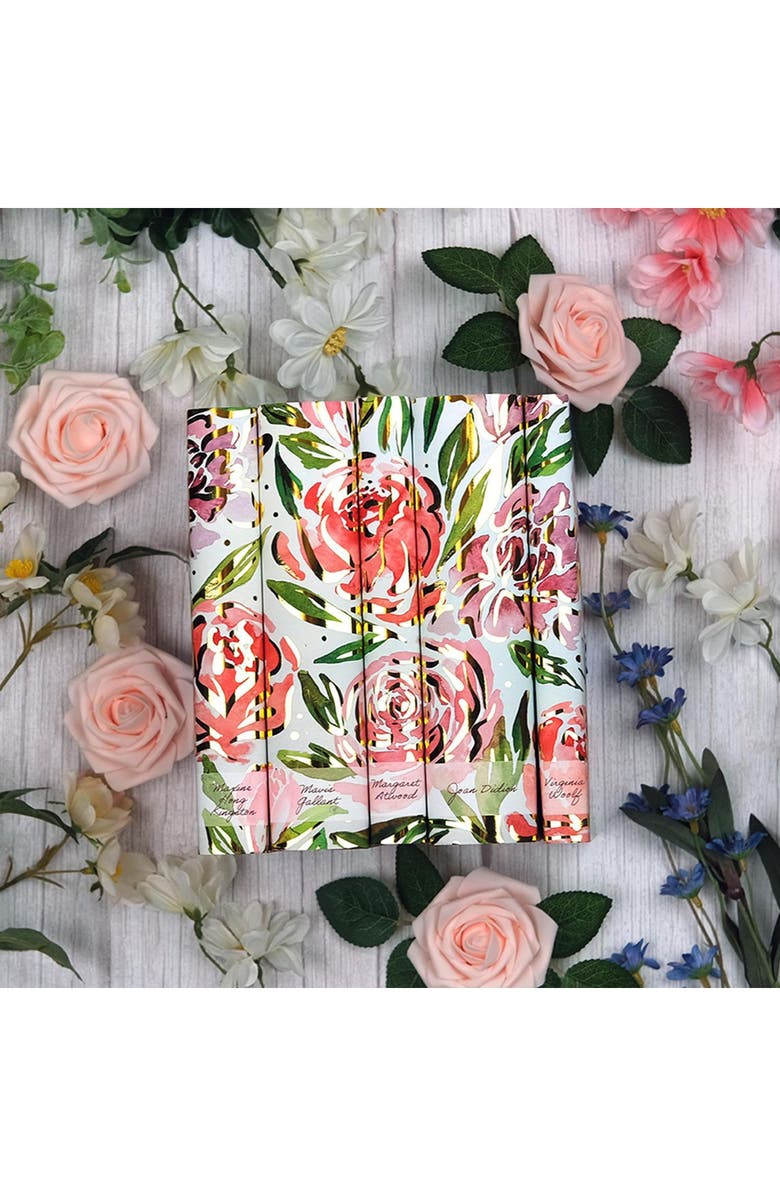 Juniper Books Spring Floral Influential Women Limited Edition Book Set, Alternate, color, Warm Floral With Gold Foil