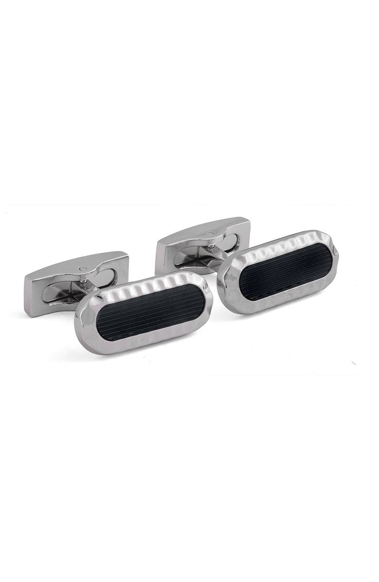Hickey Freeman Silver Rhodium Plated Cuff Links, Main, color, 