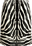 Akris Zebra Print Genuine Calf Hair Pencil Skirt