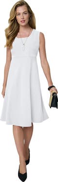Jessica London Bi-Stretch Fit And Flare Dress