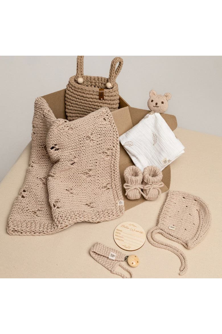 Baby Arrival Gift Set Pointelle, Alternate, color, Sand