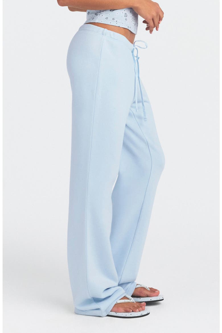 Drapey French Terry Straight Leg Pants, Alternate, color, POWDER BLUE
