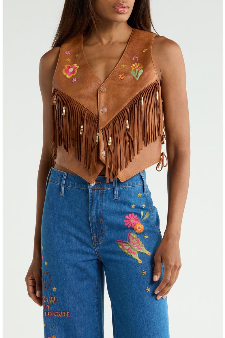 The Free Spirit Faux Leather Vest, Main, color, SPREAD YOUR WINGS