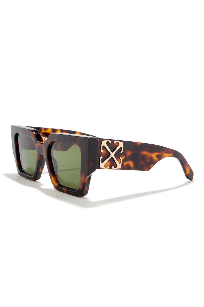 Catalina 55mm Square Sunglasses, Alternate, color, BROWN HAVANA/ GREEN