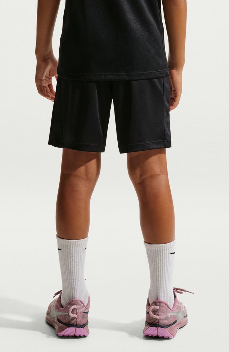 Nike Kids' Dri-FIT Training Shorts, Alternate, color, Black/ Light Crimson/ White