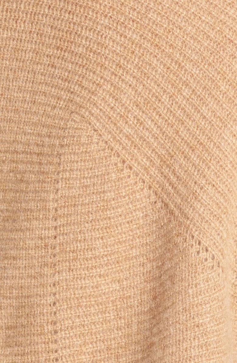 Halogen<sup>®</sup> Mixed Rib Turtleneck Cashmere Sweater, Alternate, color, 