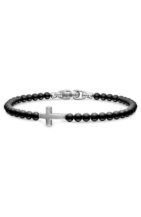 Men's Spiritual Beads Cross Beaded Bracelet