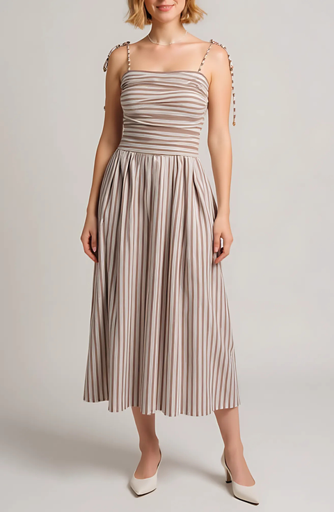 Nelle Atelier The Caroline Petite Drop Waist Maxi Dress