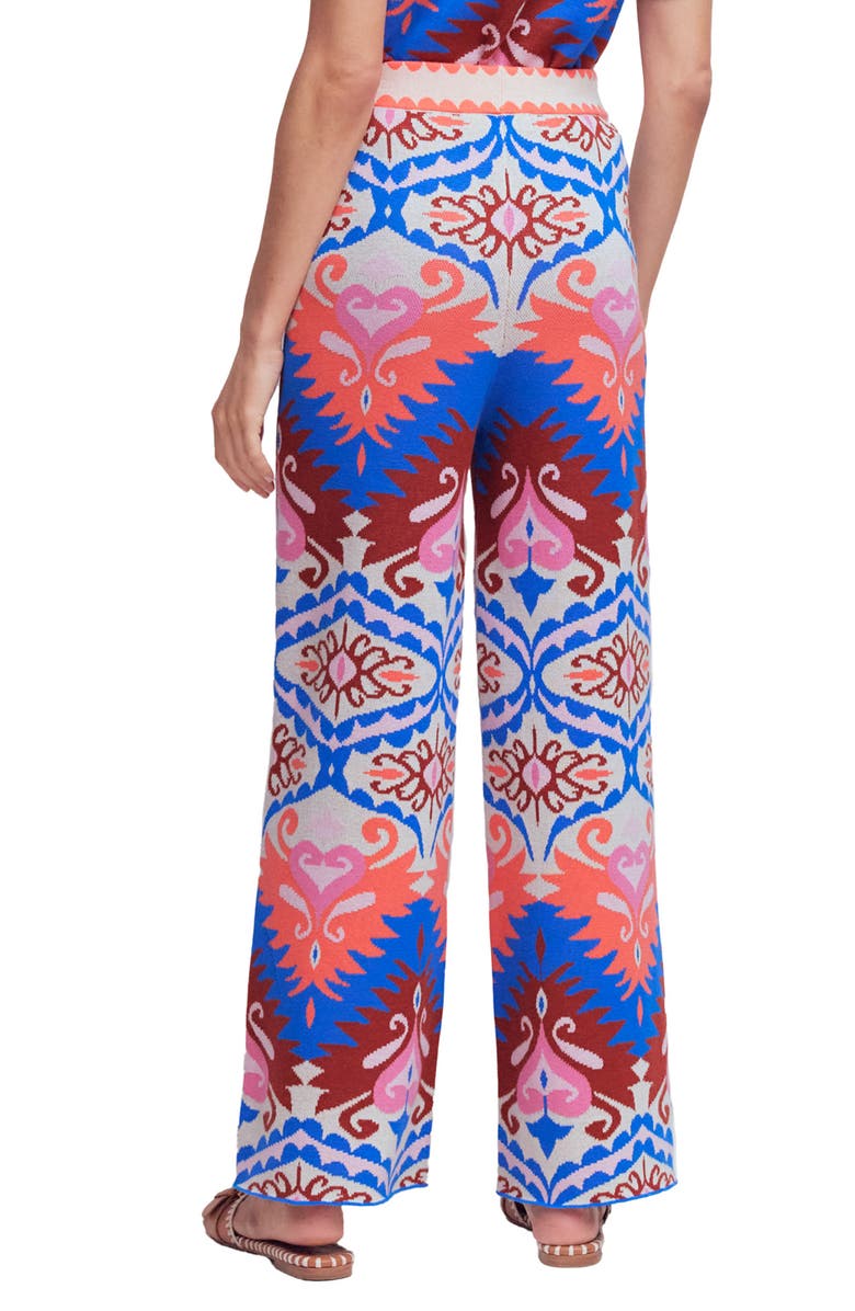 Boden Jacquard Knit Cotton Trousers, Alternate, color, Multi Aztec
