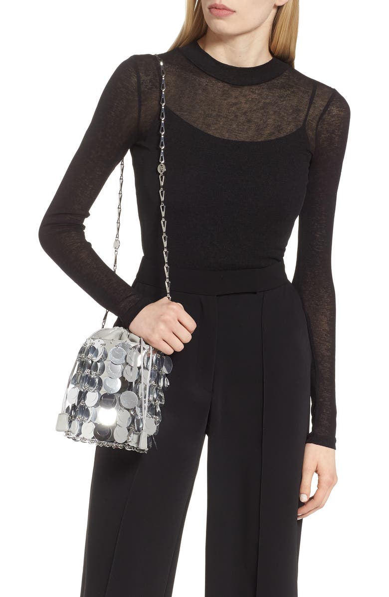 Rabanne paco rabanne Sparkle Bucket Bag, Alternate, color,