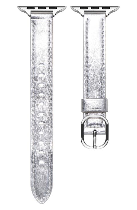 Carmen Skinny Metallic Leather Apple Watch® Watchband