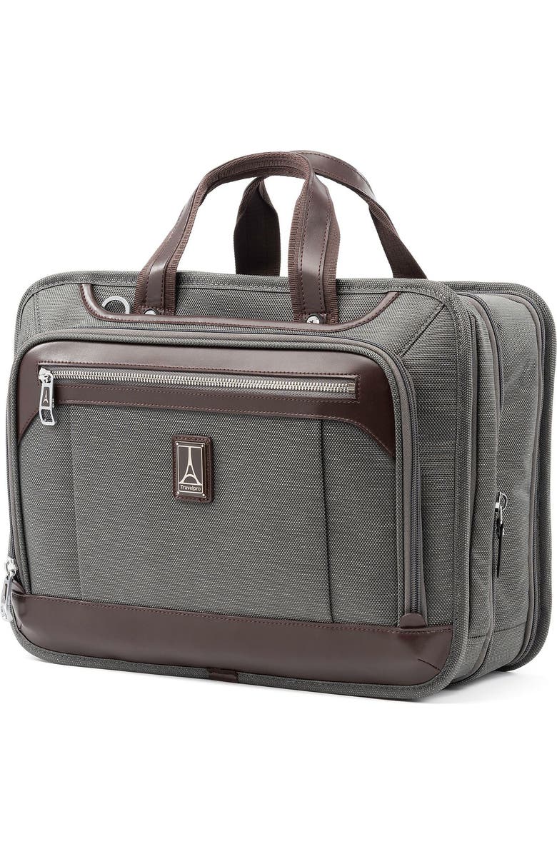 TRAVELPRO Platinum Elite Expandable Business Laptop Briefcase, Fits up to 15.6 Laptop, Main, color, Vintage Grey
