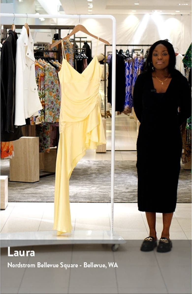 Idres High-Low Satin Cocktail Dress, sales video thumbnail