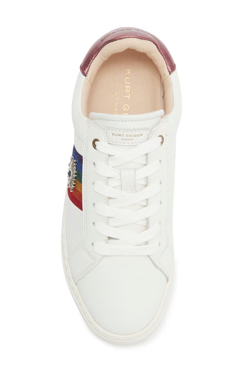 Kurt Geiger London Brixton Evil Eye Low Top Sneaker In White