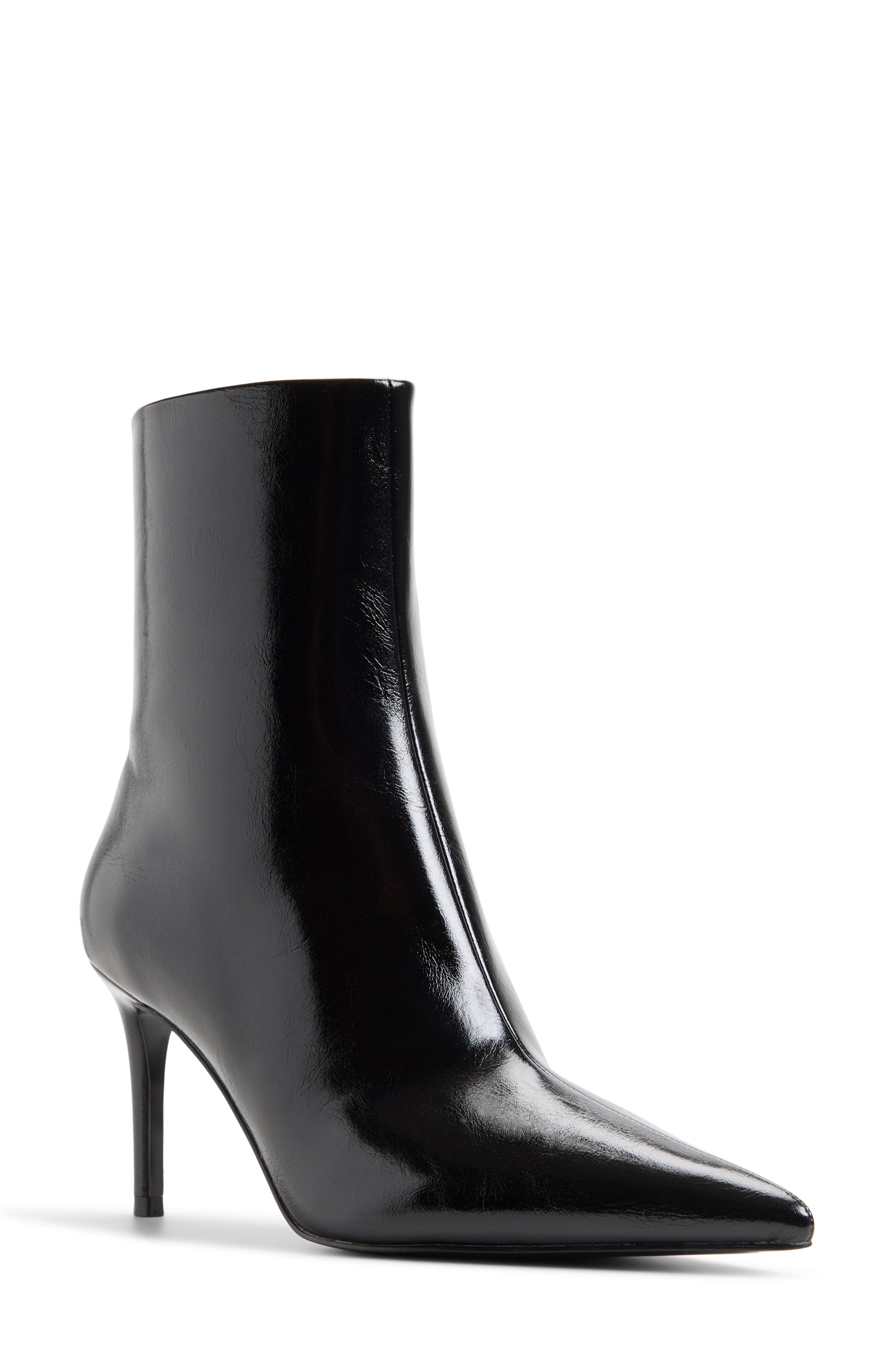 Dahlyaa Pointed Toe Bootie, Main, color, BLACK