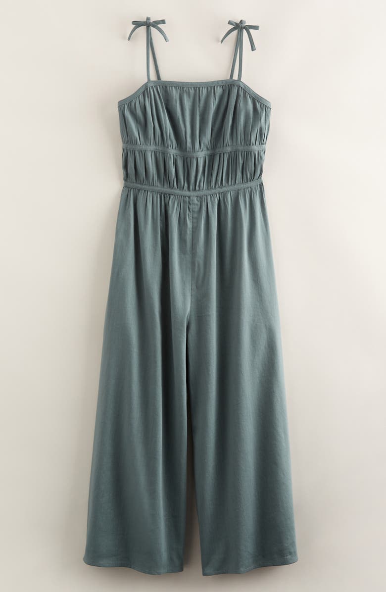 Treasure & Bond Kids' Bow Strap Jumpsuit, Main, color, Green Balsam