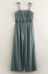 Treasure & Bond Kids' Bow Strap Jumpsuit