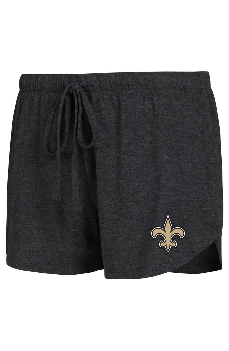 CONCEPTS SPORT Women's Concepts Sport Black/Gold New Orleans Saints Raglan Long Sleeve T-Shirt & Shorts Lounge Set, Alternate, color, Black