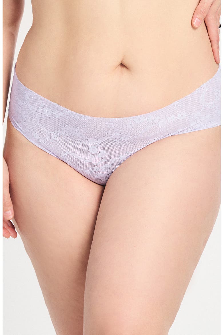 No-Show Lace Hipster Briefs, Alternate, color, LILAC FLEUR
