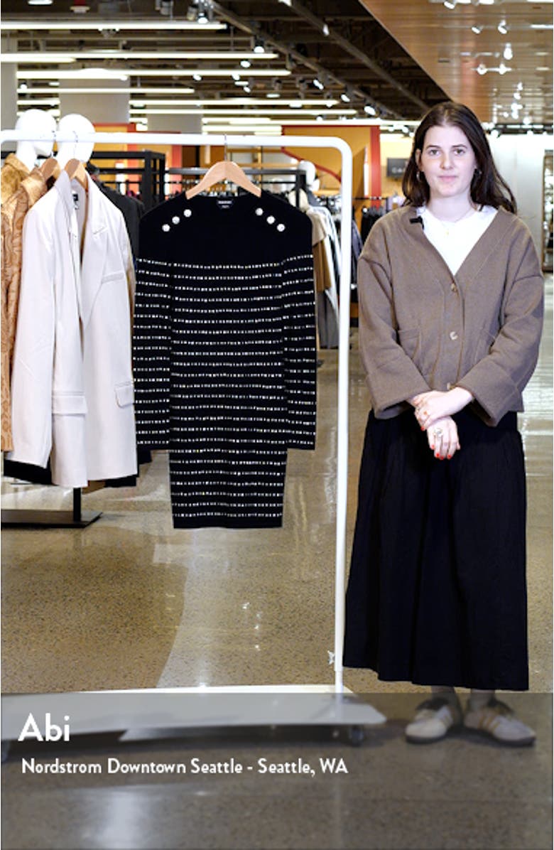 Rhinestone Long Sleeve Sweater Dress, sales video thumbnail