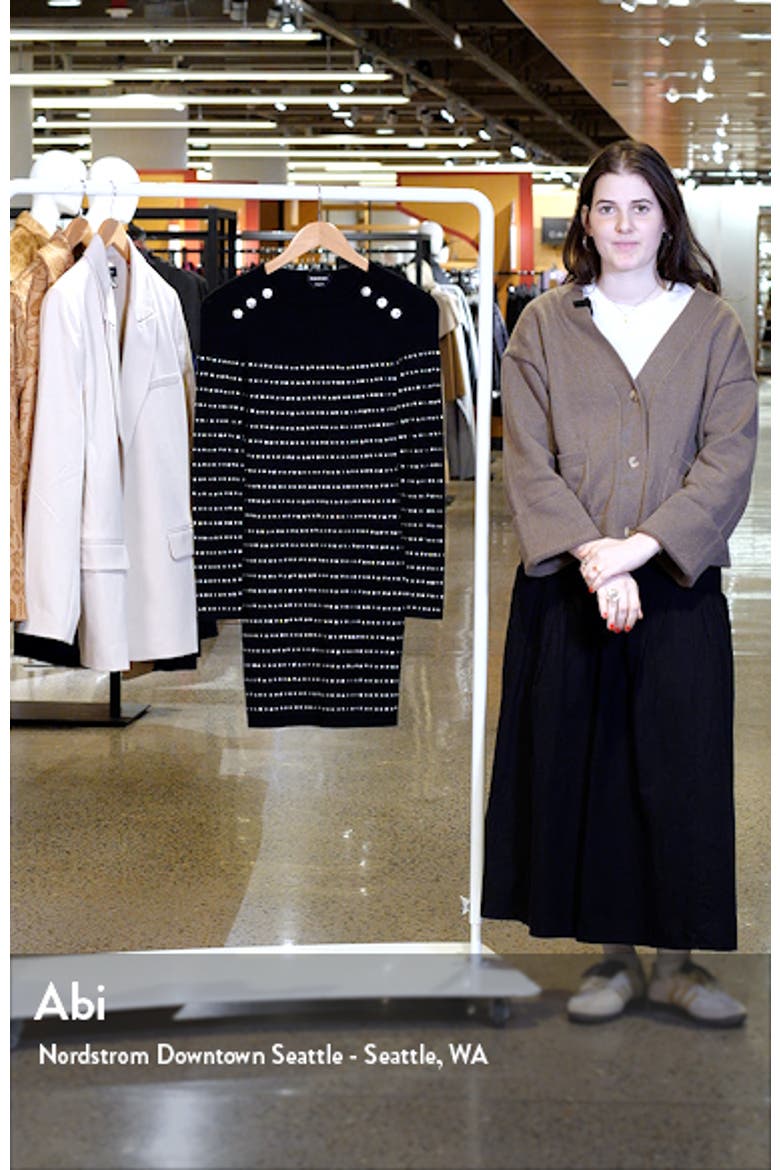 Rhinestone Long Sleeve Sweater Dress video