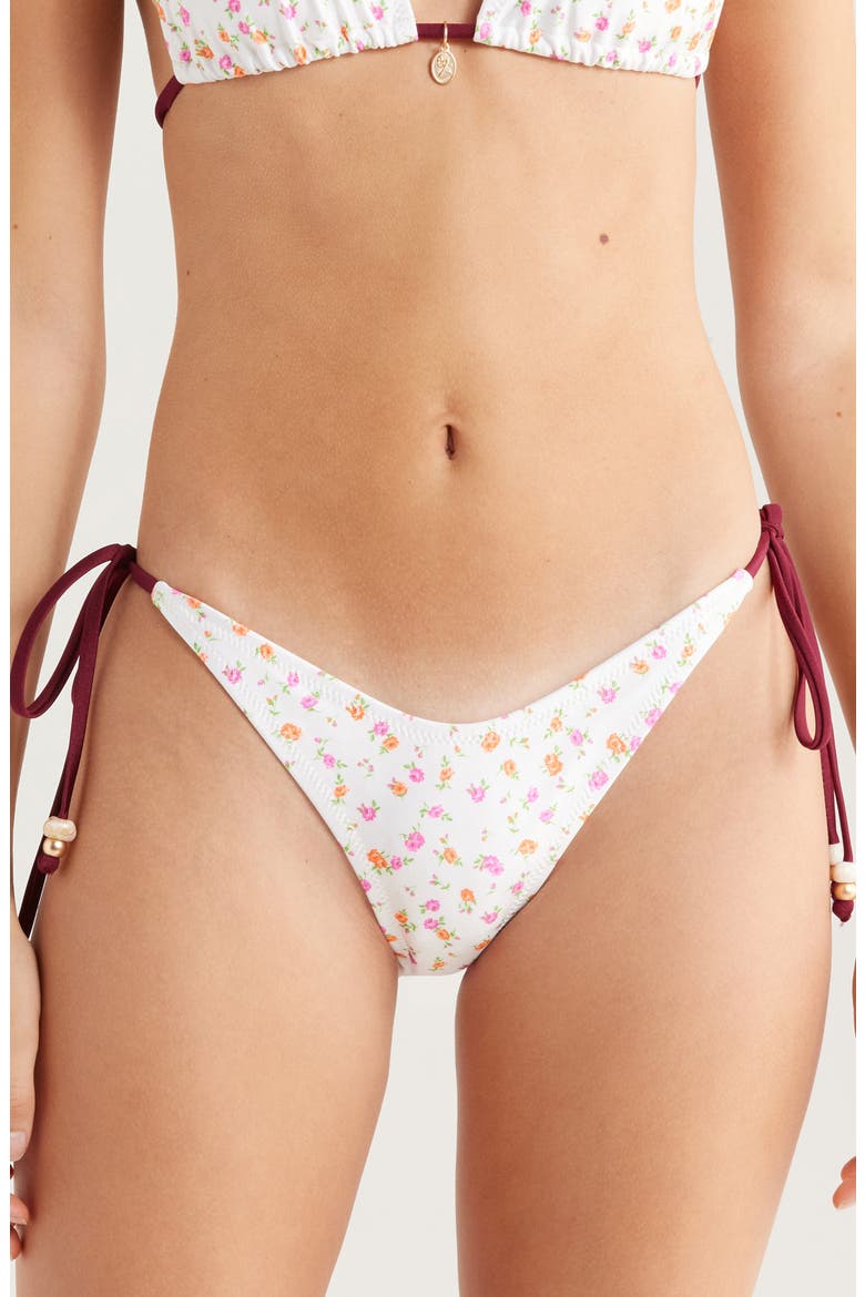 Dipped Side Tie Bikini Bottoms, Main, color, ROSIE POSIE