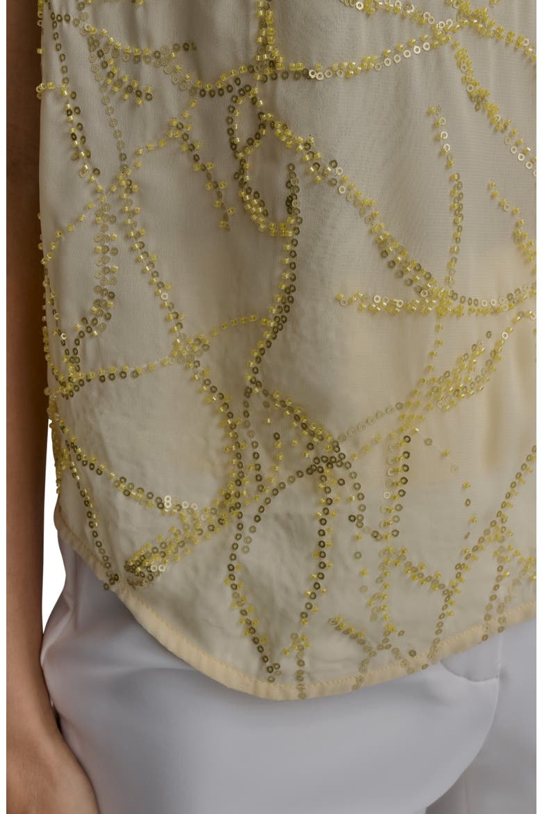 Embellished Cutaway Shoulder Top, Alternate, color, K4P