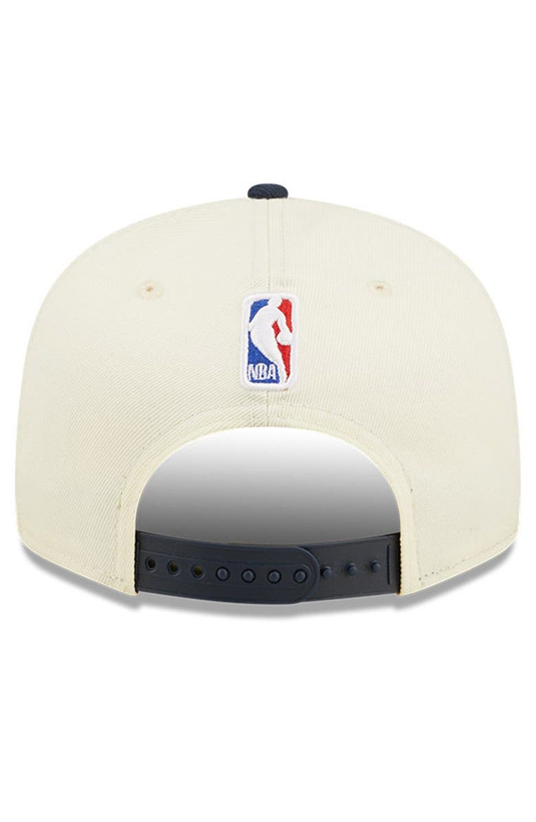 New Era Men's New Era Cream/Navy Indiana Pacers 2022 NBA Draft 9FIFTY Snapback Adjustable Hat, Alternate, color,