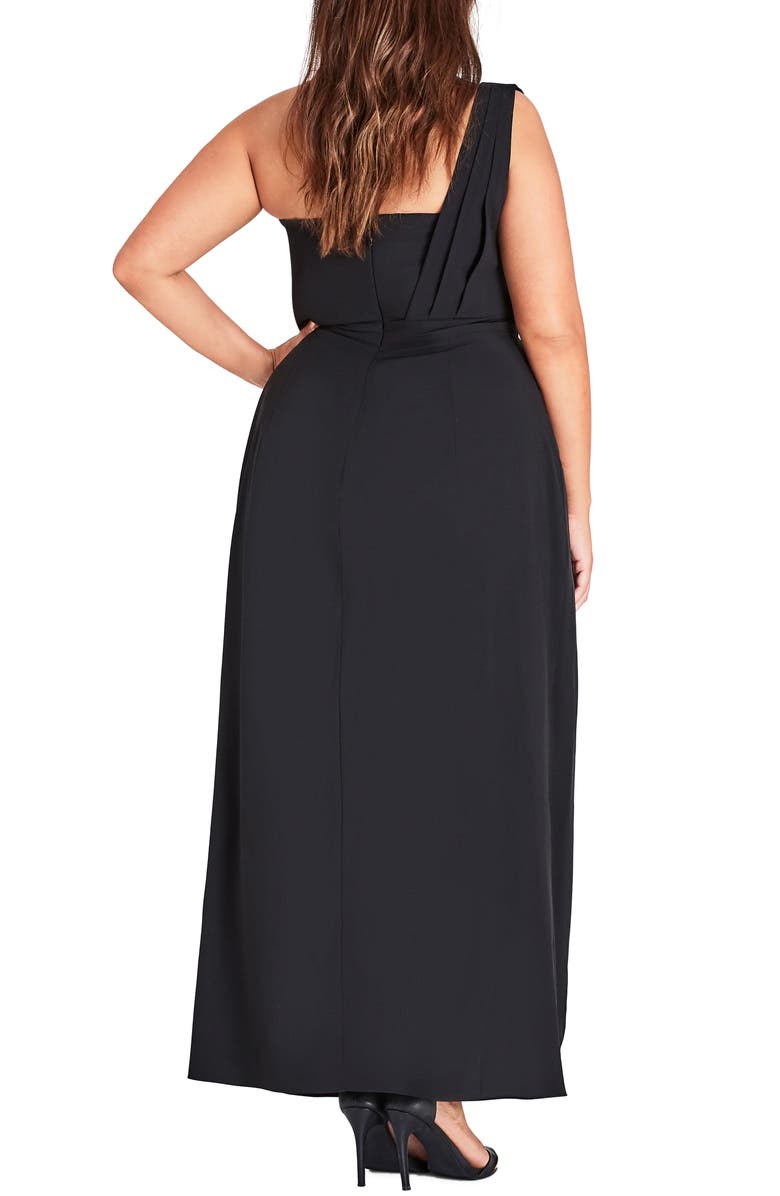 City Chic Allure One-Shoulder Maxi Dress, Alternate, color, 