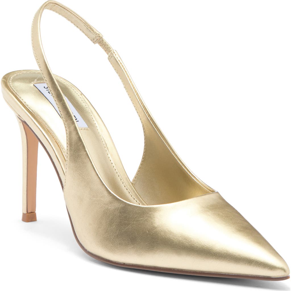 Shop Steve Madden Juliya Slingback Pump In Gold