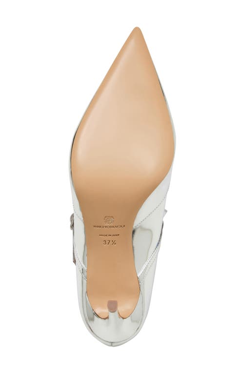 Bruno Magli Prima Pointed Toe Mary Jane Pump In Silver Metallic