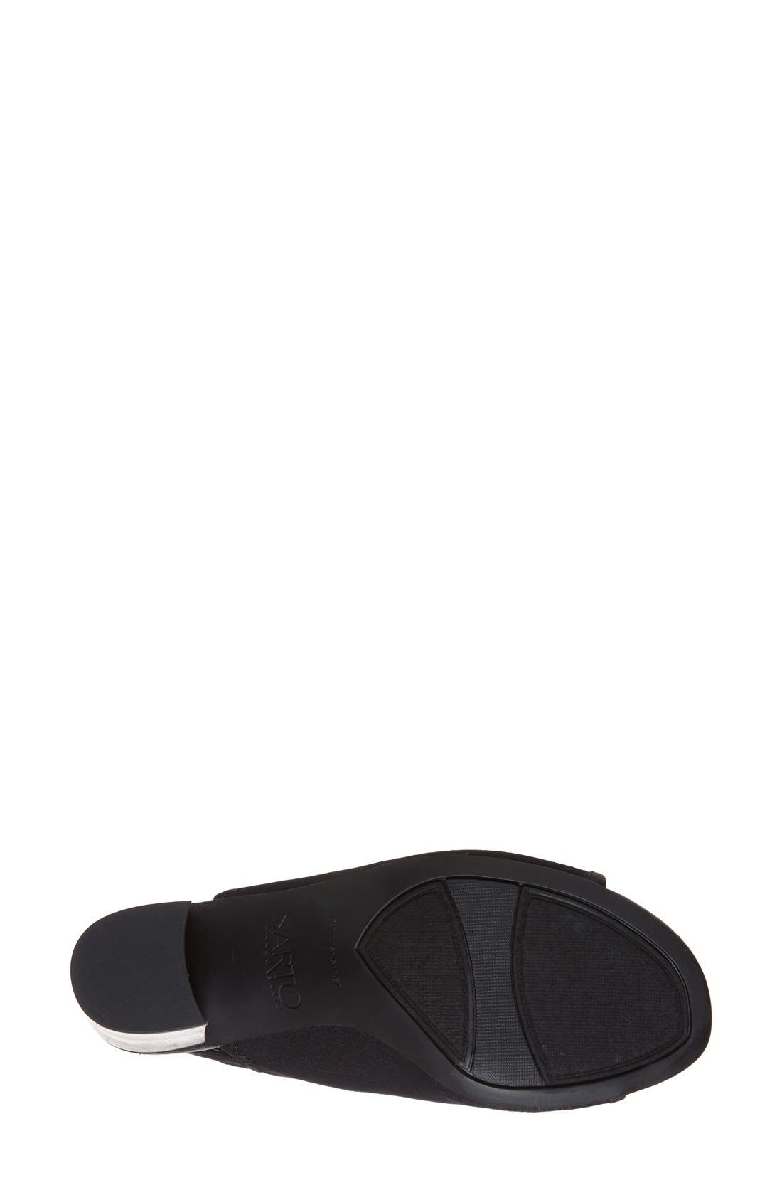 'Solano' Open Toe Bootie, Alternate, color, BLACK STRETCH  CANVAS