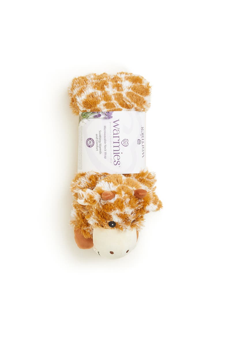 Giraffe Plush Neck Wrap, Alternate, color, Brown