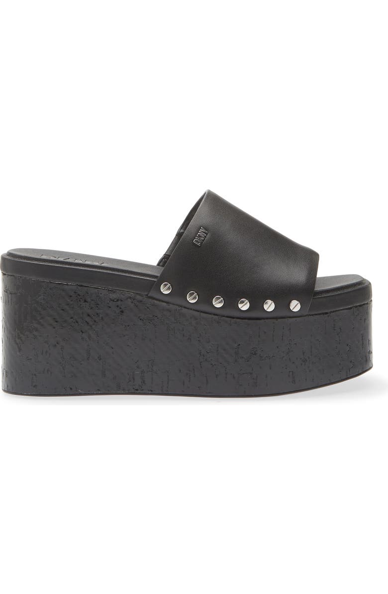 DKNY Alvy Platform Slide Sandal, Alternate, color, Black