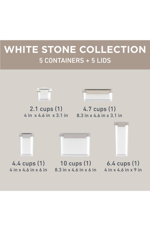 Bentgo Dry Pantry 4-piece Food Storage Set In White Stone