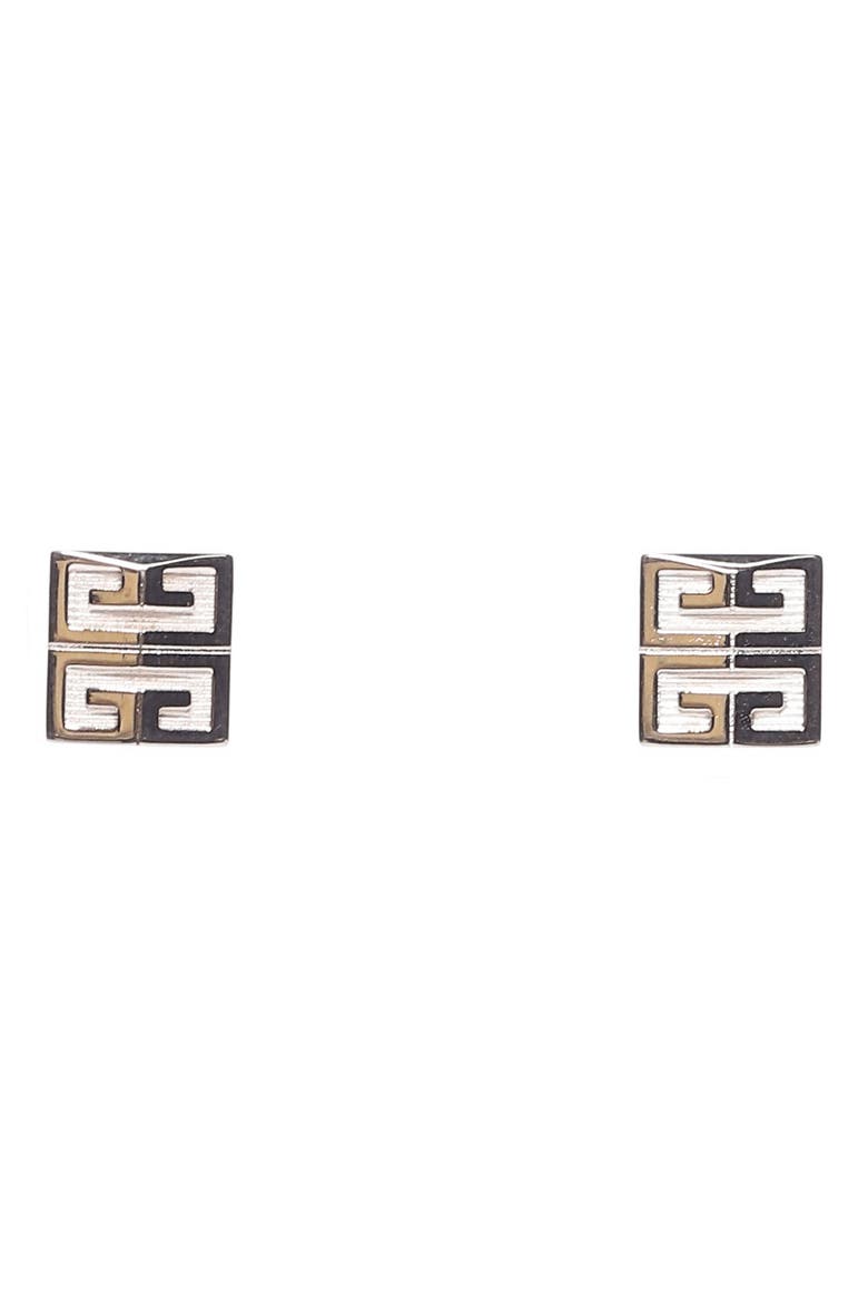 4G Stud Earrings, Main, color, SILVERY