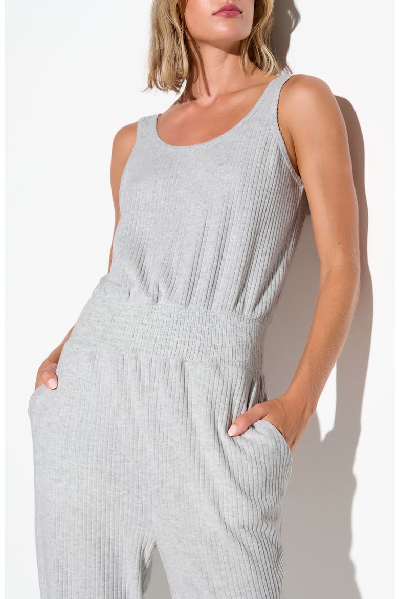 Tranquility Ribbed Sleeveless Jogger Jumpsuit, Alternate, color, LIGHT HEATHER GREY