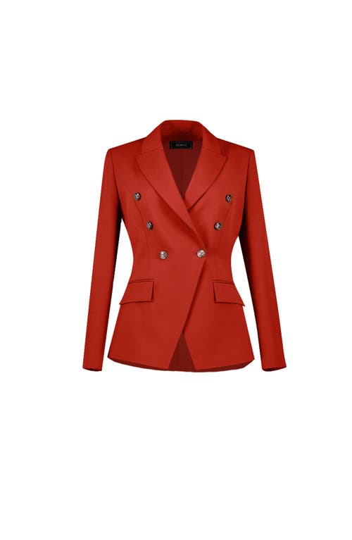 Ivonne Double-breasted Blazer In Orange